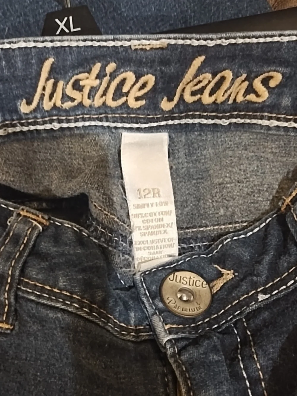 Justice Girls Dark Blue Skinny Jeans